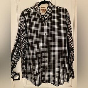 Michael Kors Black and White Plaid Men's Shirt